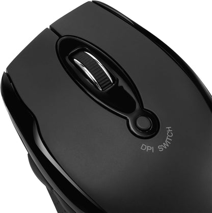 Adesso iMouse M20B - Wireless Ergonomic Optical Mouse, Black