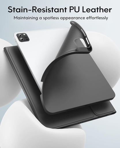 GreenLaw for iPad Air 11 inch case with Keyboard(M2, 2024), for iPad Pro 11 (4th/3rd/2nd/1st Gen) & iPad Air 5th/4th Gen, 7-Color Backlit, Smart Touchpad, 2 Device Connection, Black