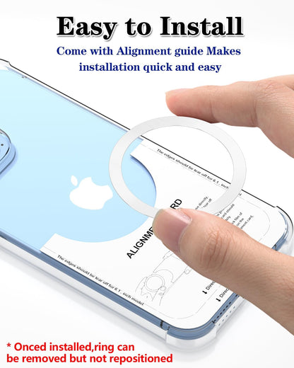 Metal Ring 10PCS,Ultra-Thin(0.4mm) for MagSafe Sticker,Magnetic Adapter,Phone Cases&Wireless Charger,Compatible with iPhone 16/15/14/13,Galaxy S24/S23/S22/Kindle (Silver 10PCS)