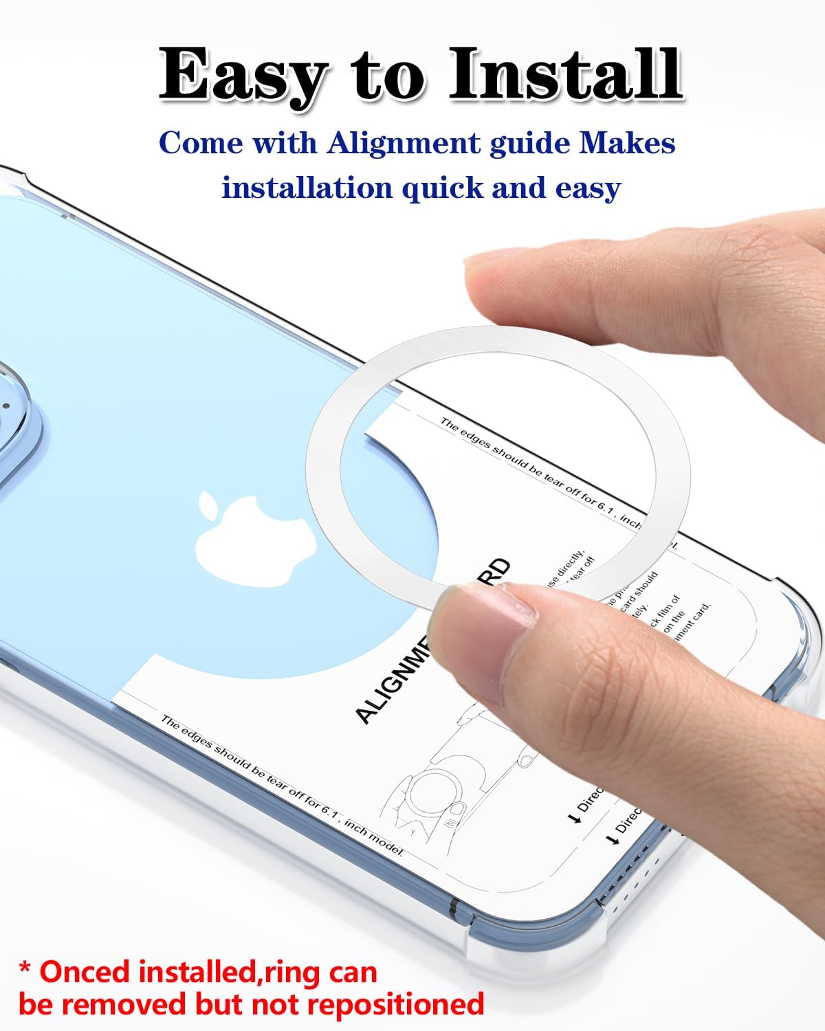 Metal Rings 10PCS,Ultra-Thin(0.4mm) for MagSafe Sticker,Magnetic Adapter,Phone Cases&Wireless Charger,Compatible with iPhone 16/15/14/13,Galaxy S24/S23/S22/Kindle(White 10PCS)