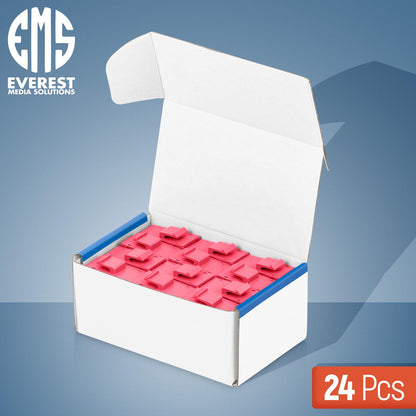 Everest Cat6 RJ45 Keystone Coupler (24-Pack) in Pink - RJ45 Coupler - Cat 6 Couplers - Female to Female Cat6 Keystone Jacks - Ethernet Couplers - Ethernet Cable Extender