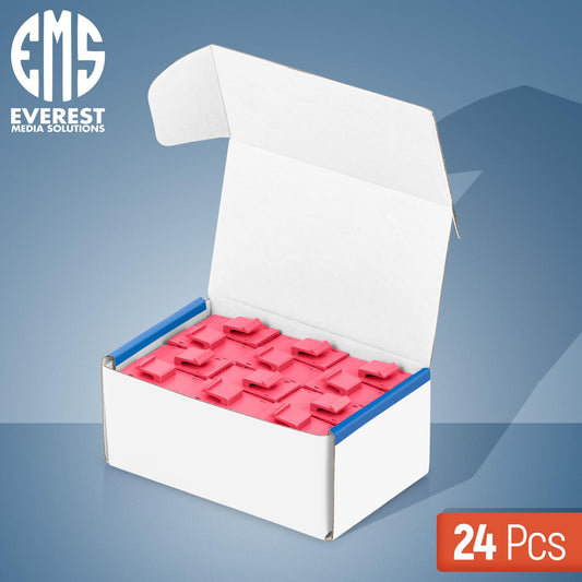 Everest Cat6 RJ45 Keystone Coupler (24-Pack) in Pink - RJ45 Coupler - Cat 6 Couplers - Female to Female Cat6 Keystone Jacks - Ethernet Couplers - Ethernet Cable Extender