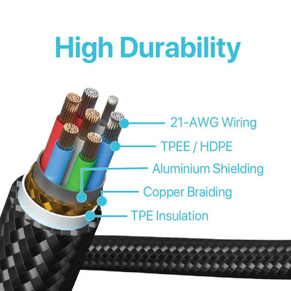 BLACK+DECKER Lightning to USB Cable - Fast Compatible iPhone Lightning Cable - Durable Braided iPhone Charger Cord - for Travel and Daily Use - Multiple Color + Length Options - 9ft