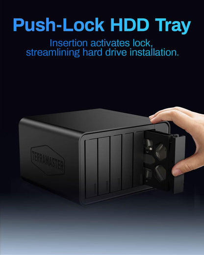 TERRAMASTER F6-424 Max NAS Storage - 6Bay Core i5 1235U 10-Cores 12-Threads, 8GB DDR5 RAM, Dual 10GbE Ports, Network Attached Storage Peak Performance for Business (Diskless)