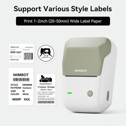 NIIMBOT B1 Label Maker Machine with Tape, Thermal Label Printer Easy to Use for Office, Home, Business, 2 Inch Label Maker with 2'' x1.18'' Labels-230pcs/Roll
