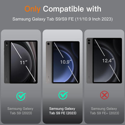 Galaxy Tab S9 FE Case with Keyboard 5G 10.9 Inch 2023, Keyboard for Galaxy Tablet S9 11 Inch 2023, Detachable Bluetooth Keyboard with Pen Holder for Samsung Tab S9 11''/S9 FE 10.9'', Black