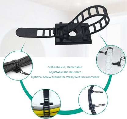 1000 Pieces Cable Management Desk Cord Organizer Cable Ties Wire Fasteners Clips