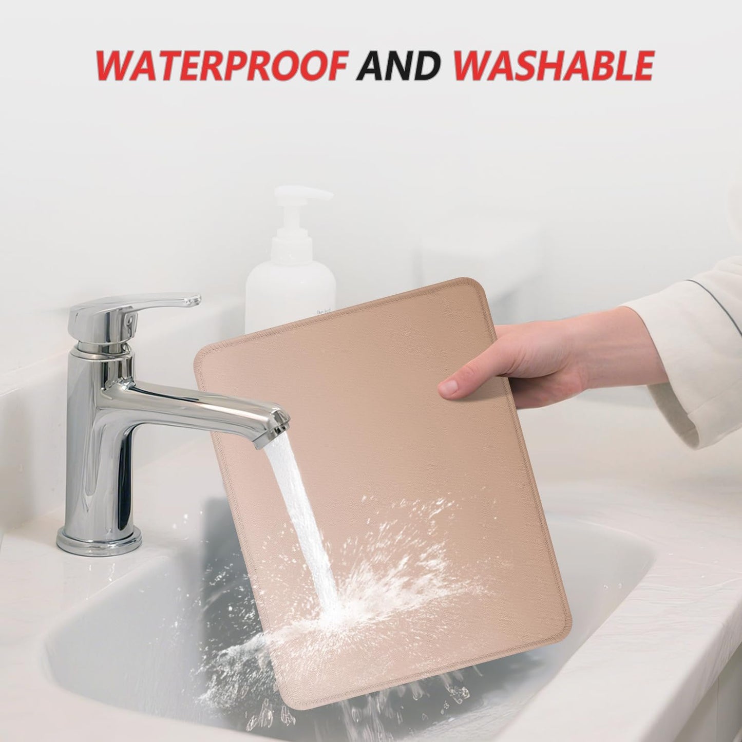 ITNRSIIET Mouse Pad Non-Slip Rubber Base Smooth Surface Stitched Edges Waterproof Durable Compatible with All Mice for Office & Gaming, Desk Accessory, 10.2x8.3x0.12 inch, Camel Gradient