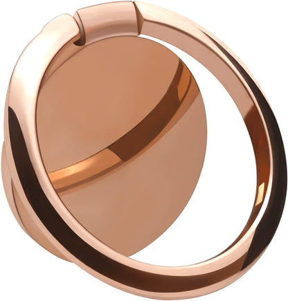 Metal Cell Phone Ring Holder Finger Ring Stand, 360 Degree Rotation Ring Kickstand Grip Holder for Magnetic Car Mount, Rose Gold