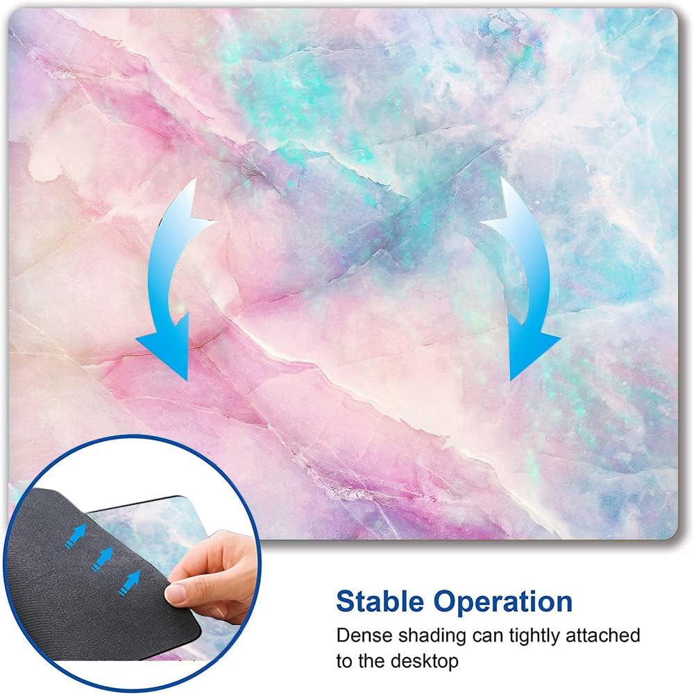 Mouse Pad, Premium-Textured Mouse Mat, Non-Slip Rubber Base Mousepad for Laptop, Computer & PC,9.5×7.9 in,Dream Marble