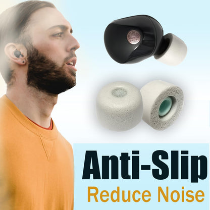 Memory Foam Eartips for Sony WF-1000XM5 Filter Screen Foam Tips for WF-1000XM5 WF-1000XM4 Earbuds Case, 3 Pairs Large Gray