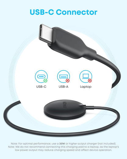 Anker Zolo Magnetic Wireless Charger, Qi2 Certified 15W MagSafe-Compatible Wireless Charging Pad, for iPhone 16/15/14/13 Series, AirPods, and More (Adapter Not Included) (Black, 1 Pack)