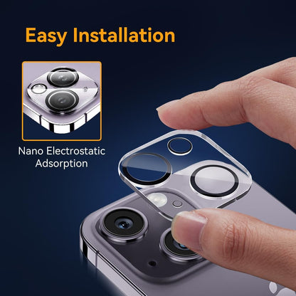 Camera Lens Protector for iPhone 13 6.1" / iPhone 13 Mini 5.4",9H Tempered Glass，Ultra HD, Scratch Resistance Easy to Install，Case Friendly，[Does not Affect Night Shots] 3-Pack