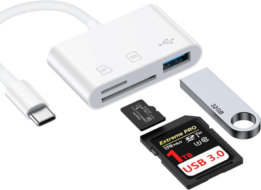 USB C SD Card Reader for iPhone 16 15 Pro Max/Plus,Samsung Galaxy S25 S24FE S23,Google Pixel 9 Pro 8, High Speed Type C to USB Micro SD Memory Card Adapter for Digital Camera iPad MacBook Pro/Air/Mini