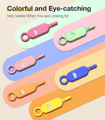 SIM Card Holder Contains Removal Openning Tool Tray Eject Pins 3 Pcs Needle Opener Ejector Compatible with All iPhone Apple iPad HTC Samsung Galaxy Cell Phone Smartphone (Radiance (3 Pcs))