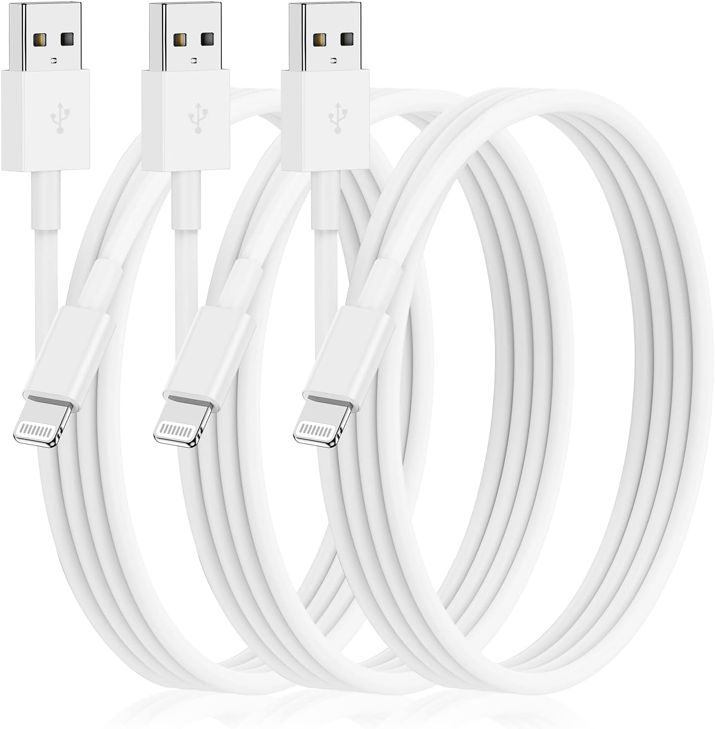 3Pack for [Apple MFi Certified] iPhone Charging Cable 6Feet-Lightning to USB Cable Wire - 3 Foot iPhone USB Charger Cords for Appe iPhone 14 13 12Pro/Pro Max/Xs Max XR X 8 7 6 5 Plus SE