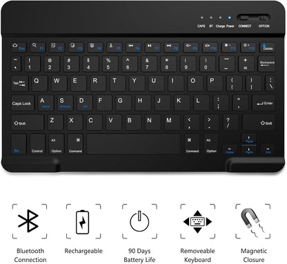 TaIYanG for iPad Air 11 inch M2 Case with Keyboard 10.9 inch for iPad Air 5 2022/iPad Air 4th Gen Keyboard Case with Pencil Holder, Wireless Keyboard for Air 11" M3/M2 (2025/2024)/iPad Air 5/4