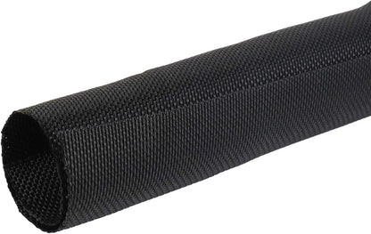 Black Braided Cable Management Sleeves Wire Loom Tubing Cord Protector Self-Wrapping (3/8"-12Feet)
