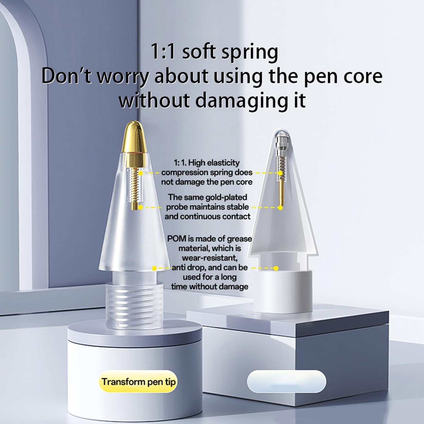 4Pack Replacement Pencil Tips for Apple Pencil Pro,Upgraded Pencil Tips Fit for Apple 2nd 1st Gen USB-C,Wear-Resistant & Precise Control Needle Pencil Tips with Case,IPad Pro Pencil Sets