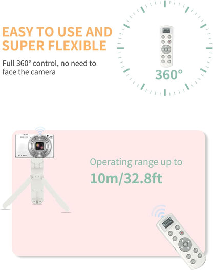 for Nikon Wireless Camera Remote Control - Aodelan Rechargeable Shutter Release Trigger with OLED Screen for Zfc, Z50, P1000,A1000, P950, B600; Replaces Nikon ML-L7(White)