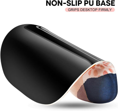 JIKIOU Mouse Pad, 2 Pack Ergonomic Mouse Pads with Comfortable Gel Wrist Rest Support and Smooth Cloth, Non-Slip PU Base for Easy Typing Pain Relief Durable and Easy to Clean Small Boho