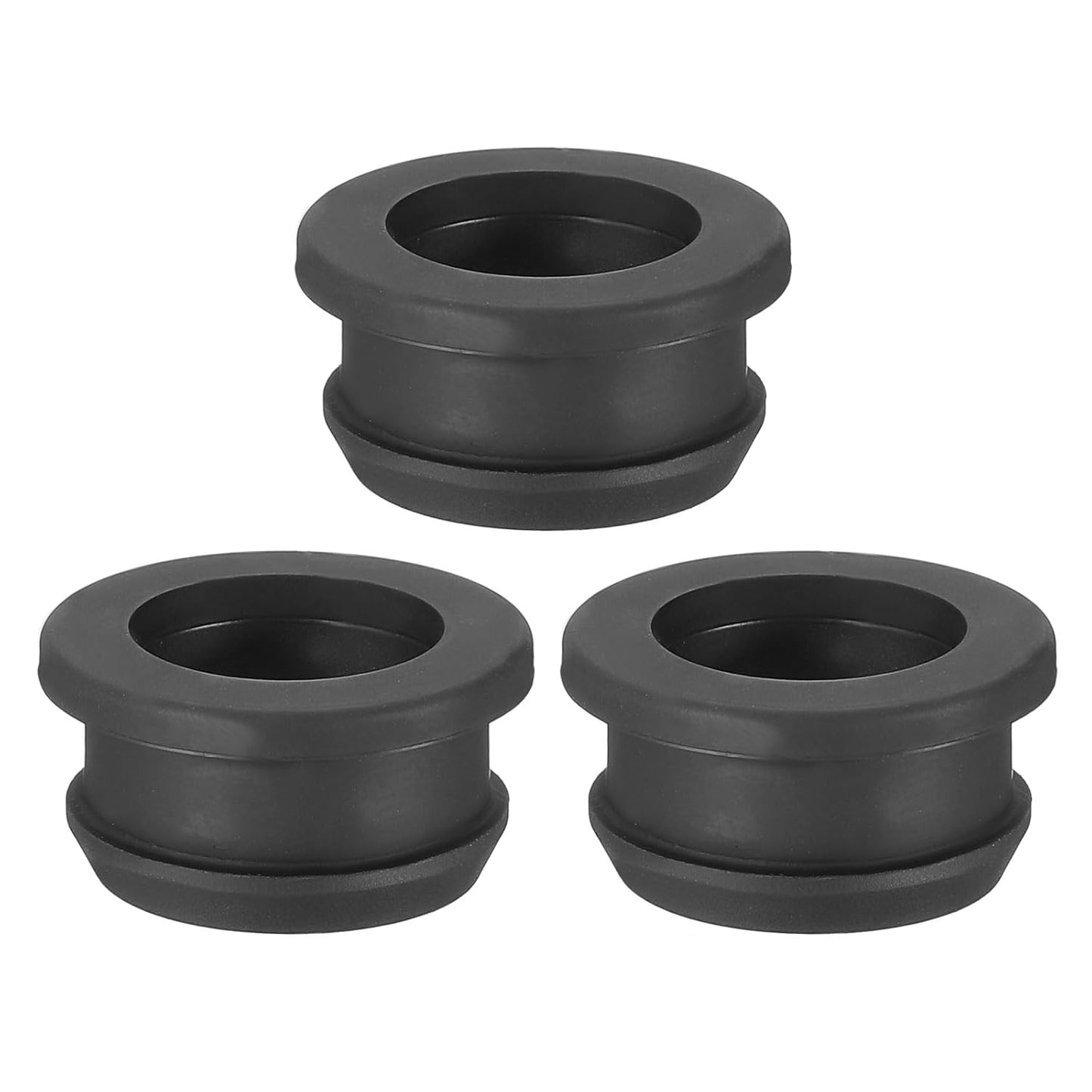 PATIKIL 21mm / 13/16 Inch Drill Hole,5/8 Inch ID Rubber Grommets, 3Pcs Top Hat Grommet for Wiring Eyelet Ring Gasket Automotive Firewall Cable Hole Plugs Wires Protection, Black