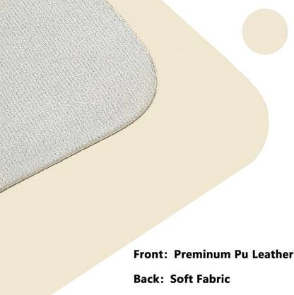 PU Leather Desk Pad Protector Gaming Mouse Pad Non Slip Desk Mat for Keyboard and Mouse Waterproof Desk Writing Pad for Office and Home Desk Accessories(Beige, 31.5 * 15.7)