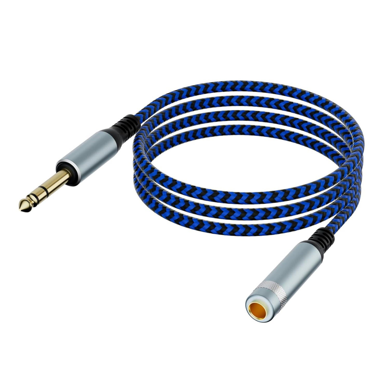 LDKCOK 1/4 inch TRS Extension Cable 15ft, 1/4" Male to Female Stereo Headphone Guitar Cable