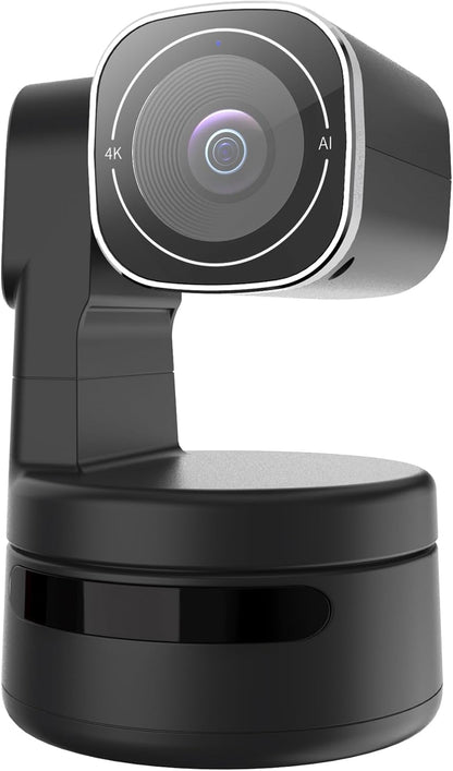 USB C Webcam PTZ Webcam, 4K Streaming Web Camera with Folded Bracket, 3X Digital Zoom with Remote Control, One Click Mute for Privacy Protection, Works with Zoom,OBS,TikTok,YouTube,etc