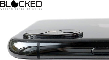 Stackable Webcam/Camera Vinyl Covers | 95 Low-Tack Restickable Webcam Stickers | 5-Sizes | Black 95-Pack (Ultra Glossy)