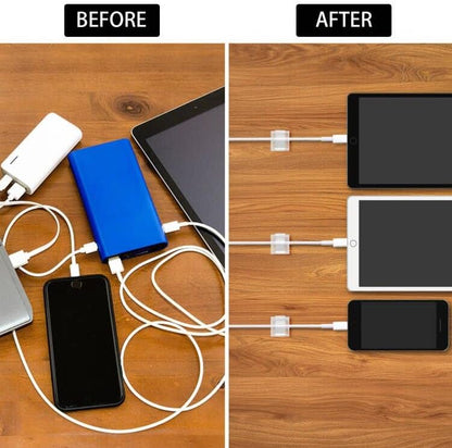 100 Pcs Cable Clips, Adhesive Cable Organizer Cord Holder Wire Clip Wire Management Self Adhesive Hooks Wire Holder for Office, Home(Transparent, 100PCS)