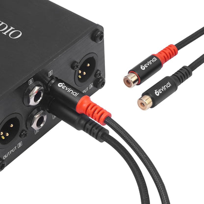 Devinal RCA Extension Cable - RCA Male to Female Nylon-Braided Durable, Flexible, and Enhanced Audio/Video Connectivity for Home Theater, Gaming, and Audio Systems 3 Feet 2-Pack
