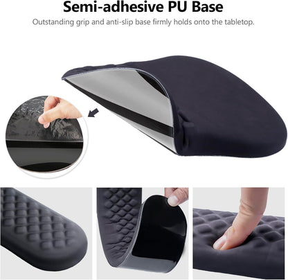 Mouse Pad Wrist Support, Laokiiy 2 in1 Keyboard Wrist Rest+ Ergonomic Mouse Pad, Non-Slip Wrist Rest for Computer Keyboard, Made Easy Typing & Relieve Wrist Pain（Black