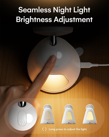 ZEEHOO 4 in 1 Wireless Charging Station for Apple,Mag-Safe Charger&Dimmable Light,Qi2 15W Rotating Fast Wireless Charger for iPhone 16,15,14,13,12&Pixel 10&iWatch&Samsung Watch&AirPods(30W Adapter)