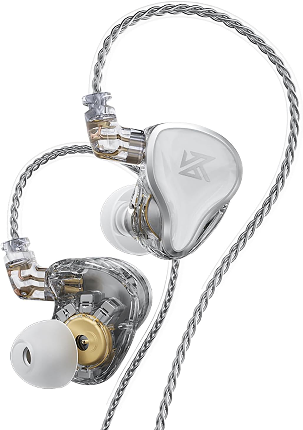 CCA KZ ZAS in Ear Monitor Headphones 16 Units 7BA 1DD Hybrid Drivers HiFi IEM Earphones High Clarity Wired Earbuds for Musicians Singers Audiophile Dj Drummers