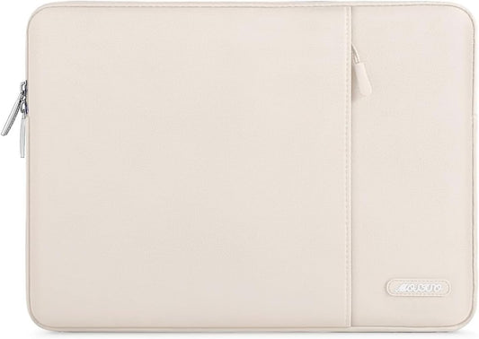 MOSISO Laptop Case 14 inch, 14 inch Laptop Sleeve Compatible with HP Lenovo Dell ASUS Acer, HP Stream, Dell Latitude, Lenovo IdeaPad, Polyester Vertical Computer Sleeve Bag with Pocket, Sand