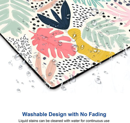 Mouse Pad, Abstract Leaves Mouse Pad, Square Mouse Mat Waterproof Non-Slip Rubber Base Mouse Pads