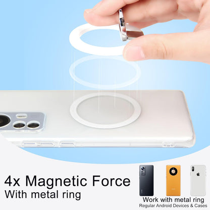 Magnetic Phone Grip for MagSafe, EI Sonador Magnet Phone Ring Holder, Removable, Compatible with iPhone 14 Plus 13 12 Pro Max Mini (Pink)