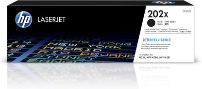 HP 202X Black High-yield Toner Cartridge ,Works with HP Color LaserJet Pro M254, HP Color LaserJet Pro MFP M281 Series CF500X
