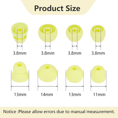Replacement Earbud Tips Silicone Eartips Compatible with Powerbeats Pro Beats Wireless Earphone Headphone Earbud Rubber Tips 4 Pairs