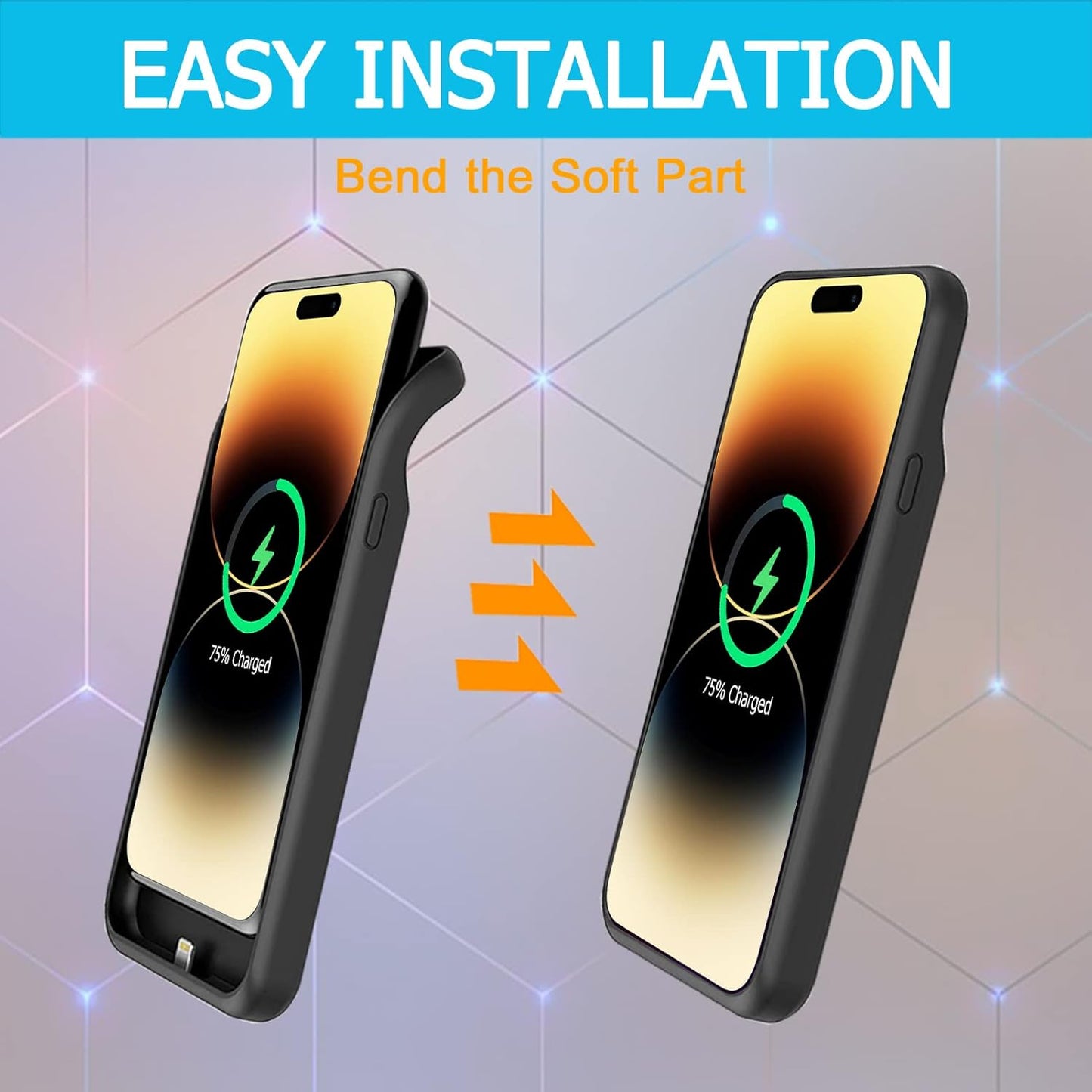 Battery Case for iPhone 14 Pro Max, Upgraded 10800mAh Rechargeable Portable Extended Battery Pack Supported Qi Wireless Charging Case Compatible with iPhone 14 Pro Max (6.7 inch) Charger Case (Black)