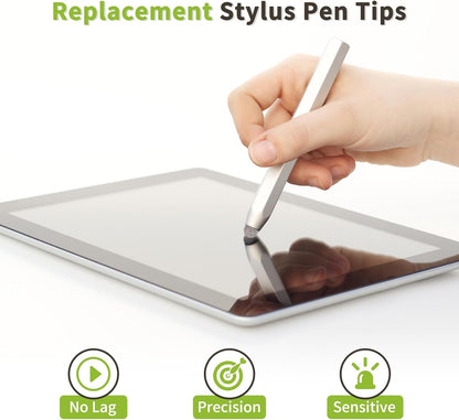 MECCANIXITY 10Pcs Replacement Fiber Mesh Tips for Stylus Pens 8.5mm Suitable for Capacitive Touch Screen,High Sensitivity,Soft,No Scratch Screen Pen Tip