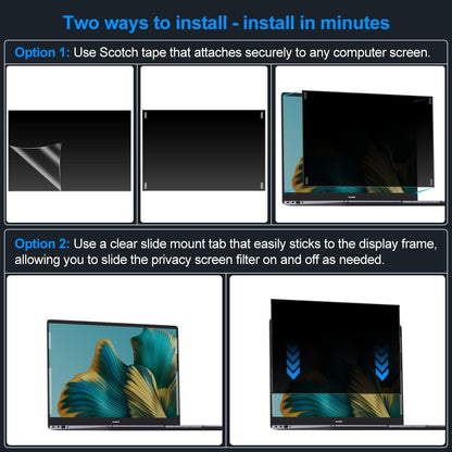 Laptop Privacy Screen Filters 15.6 Inch 16:9 Aspect Privacy Filter for 15.6 Inch Widescreen Laptop Anti-Scratch Protector Film for Data Confidentiality Anti-Glare Laptop Screen Protector