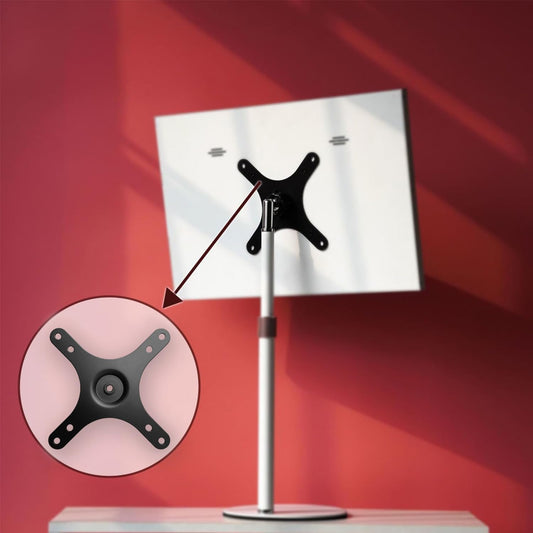 Kado Portable Monitor Stand Adapter Bracket Plate Tripod, Wall Mount Arm Mount 1/4" Screw Hole to 100x100mm 75x75mm Universal, Tripod Camera Stand for Desktop Monitor Portrait/Landscape Mode