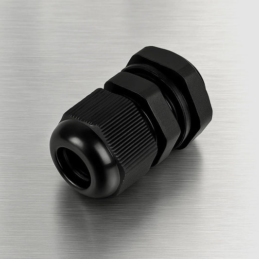 MGI SpeedWare 3/8" NPT Strain Relief Nylon Cord Grip Cable Glands, Black Plastic Grommet 20-Pack