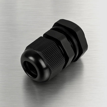 MGI SpeedWare 3/8" NPT Strain Relief Nylon Cord Grip Cable Glands, Black Plastic Grommet 100-Pack