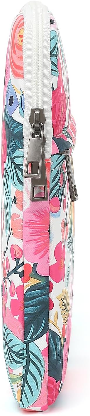 Canvaslove Floral Pattern Laptop Sleeve Case Cover with Pocket for MacBook Pro 14 inch and 14 inch-14.4 inch HP, Lenovo, Dell, ASUS, Acer Notebook Computer