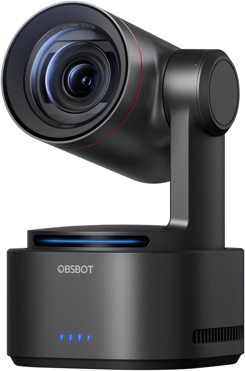 OBSBOT Tail 2 PTZR NDI Camera 4K@60FPS, Pro AI Tracking, 1/1.5" CMOS, 50MP, 5X Optical Zoom, 12X Hybrid Zoom, SDI/HDMI/IP/USB 3.0 Output, Live Streaming for Education, Conference, Worship, Live Events