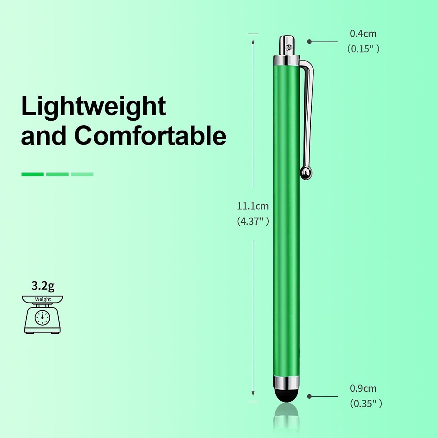 20 Pack Stylus Pen,Stylus Pen for Touchscreen High Precision and Sensitivity for Everyday Writing/Drawing,Universal Stylus Compatible with All Touch Screens,10 Colors