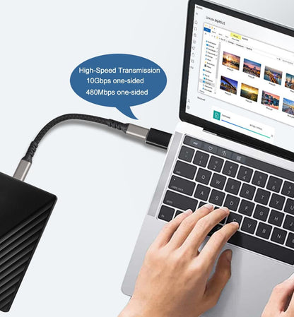 USB A Male to USB C Female OTG Adapter (3 Pack),USB 3.2 GEN2 10Gbps One-Sided High-Speed Data PD60W Fast Charging For PC,Laptop,Charger,Power Bank,AiSiHelper,iphone,Samsung S24 23 22,Carplay,Earphones